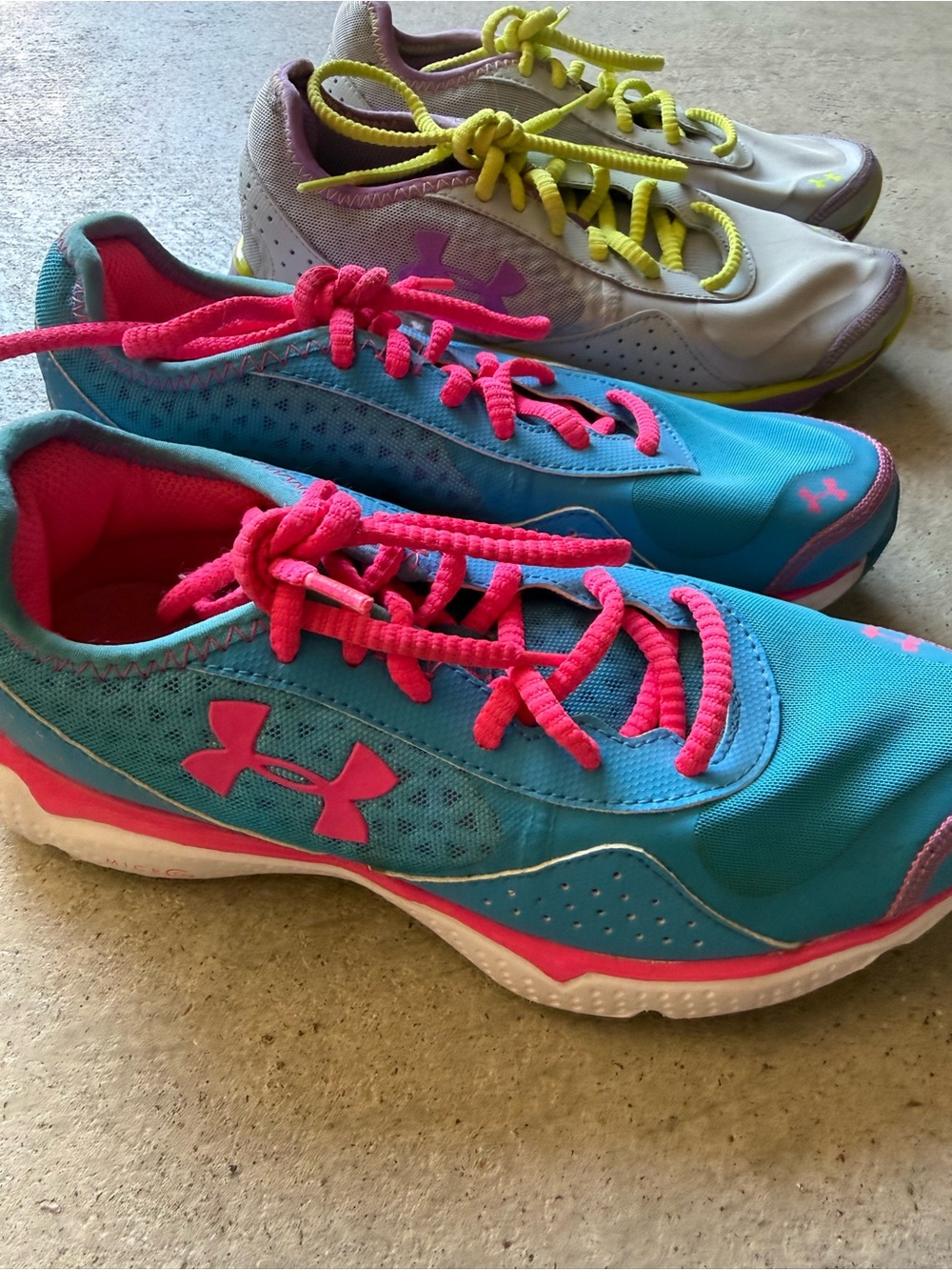 Under Armour Teal & Hot Pink Women's Athletic Sneakers BUNDLE